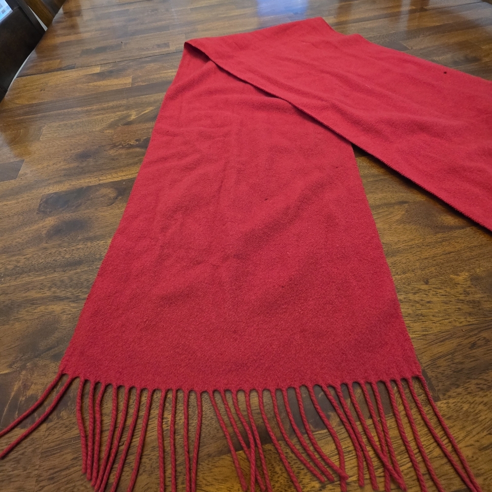 Jos. A. Bank Red Cashmere Scarf. Sku 15 - Picture 2 of 7